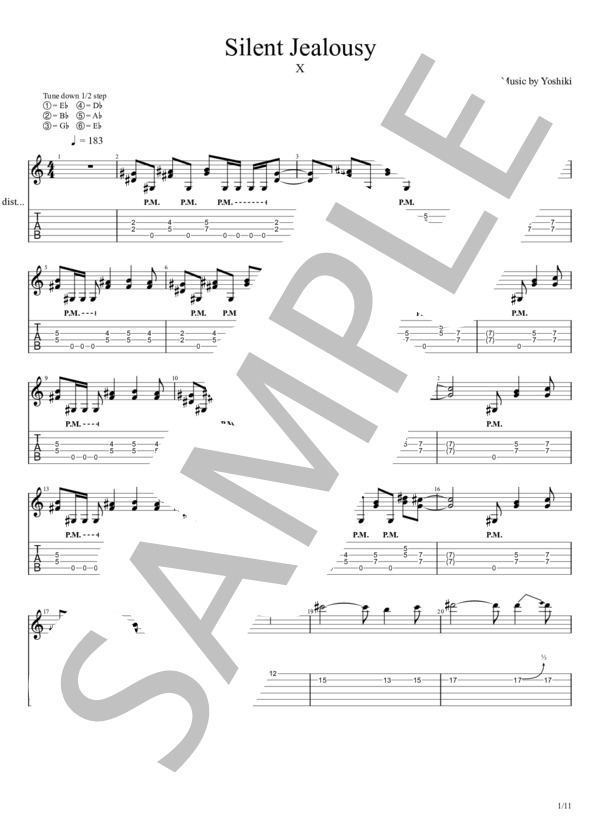 楽譜】Silent Jealousy - X JAPAN / YOSHIKI (バンドスコア / 入門
