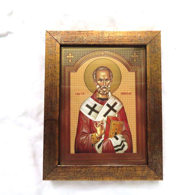 セルビア｜正教会│イコン│額装│聖二コラ（SVETI NIKOLA）│16