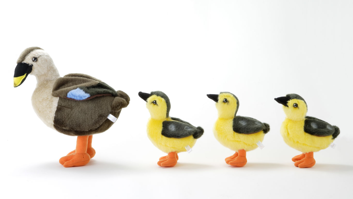 やまね工房 ヒドリガモ ぬいぐるみ タグ付き レトロ 希少 鴨 やまね