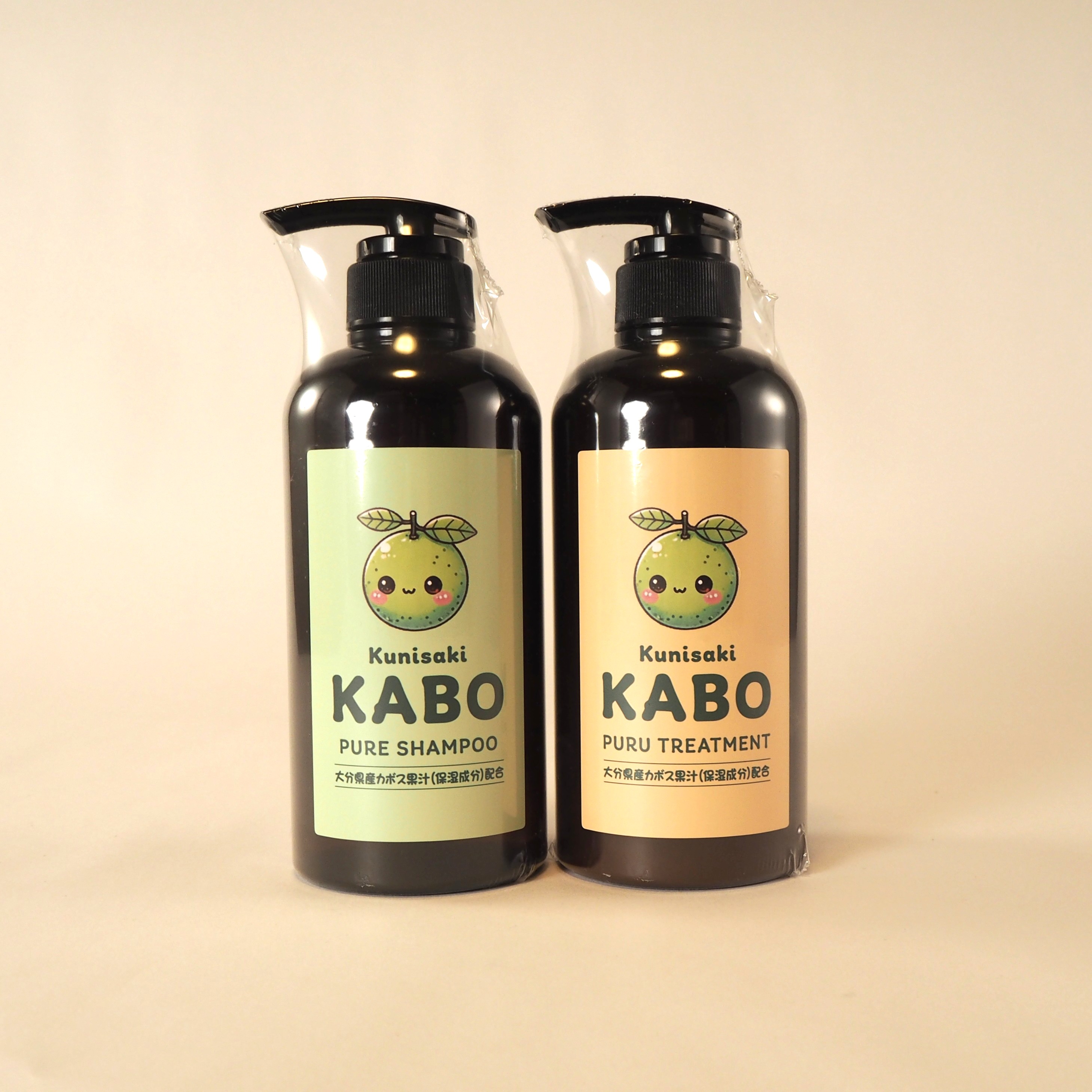 KABO PUREシャンプーとKABO PURUトリートメント/大分県産カボス果汁を