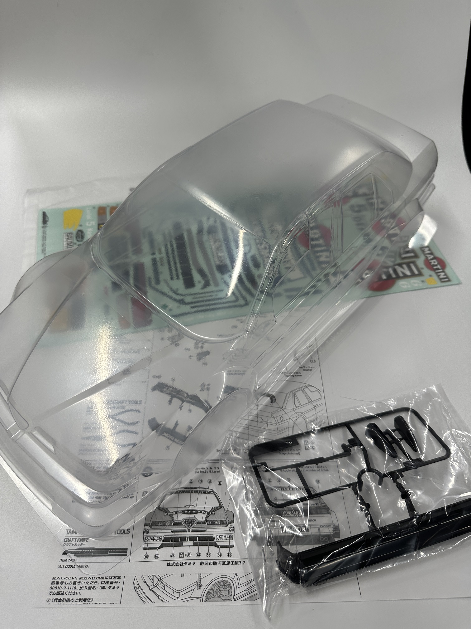 1/10RC アルファロメオ 155 V6 TI マルティーニ スペアボディセット