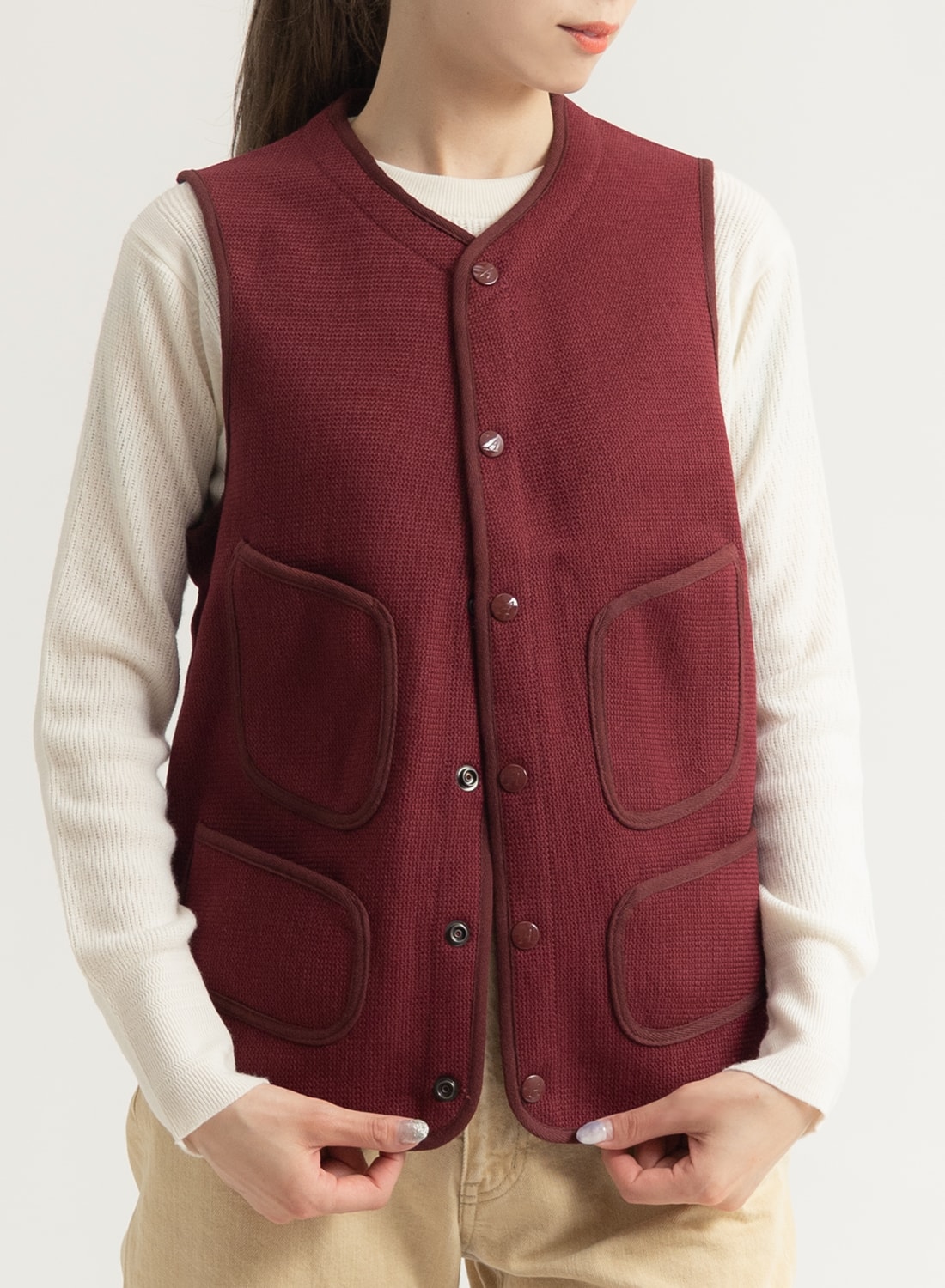 アナトミカ ビーチクロス ベスト BBベスト ウール フリース メンズ