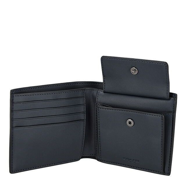 コーチ 二つ折り財布 メンズ ブランド COACH CY406 デニムネイビー