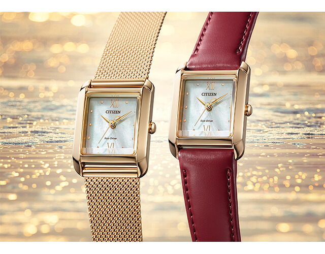 シチズン エル スクエアコレクション スクエアシェイプ 白蝶貝