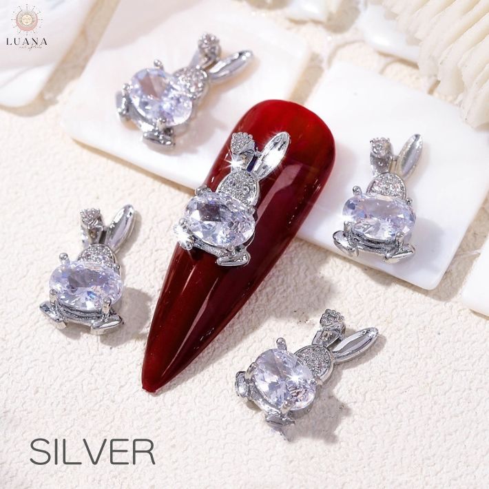 楽天市場】ポイント5倍ネイルパーツ ストーン うさぎ 2P ラビット