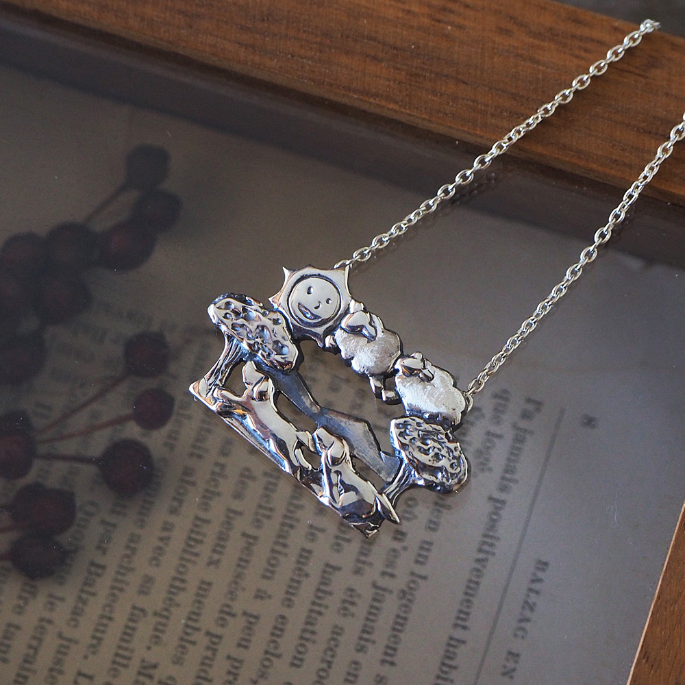 楽天市場】moge（モゲ） 手作りシルバーアクセサリー 羊雲とワンコ