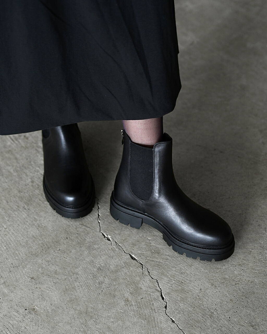 楽天市場】レメ REMME バックジッパー チェルシーブーツ 厚底