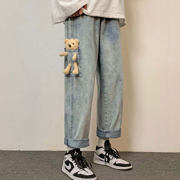 楽天市場】クマちゃん ぬいぐるみ デニム ジーンズ カジュアルパンツ