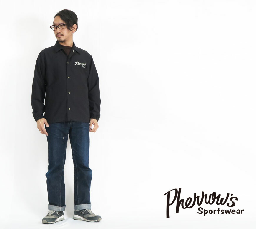 楽天市場】フェローズ PHERROW'S 長袖 コーチ ジャケット 刺繍 バック