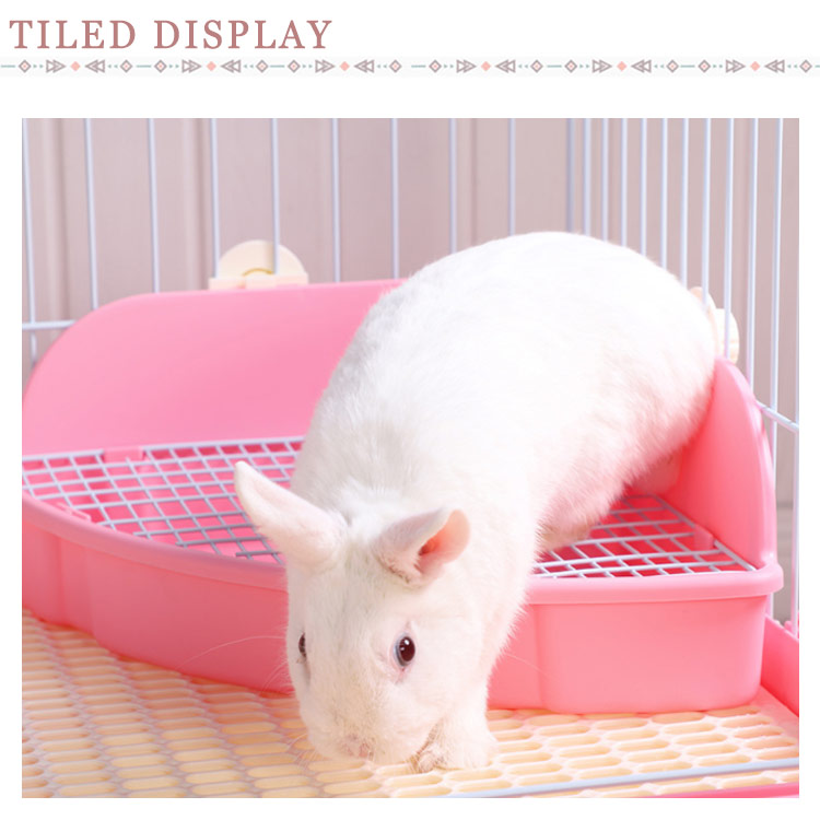 楽天市場】ラクラク取付 うさぎの三角トイレ コーナー設置型 小動物