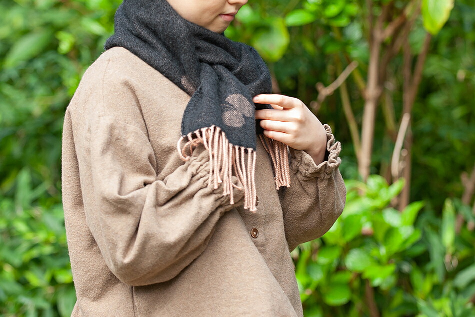 CHOUCHO カシミア混ウールロングマフラー（クリッパン×ミナ ペルホネン