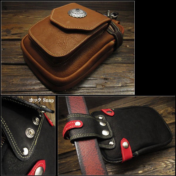 楽天市場】レザーウエストポーチ ウエストバッグ ヒップポーチ レザー