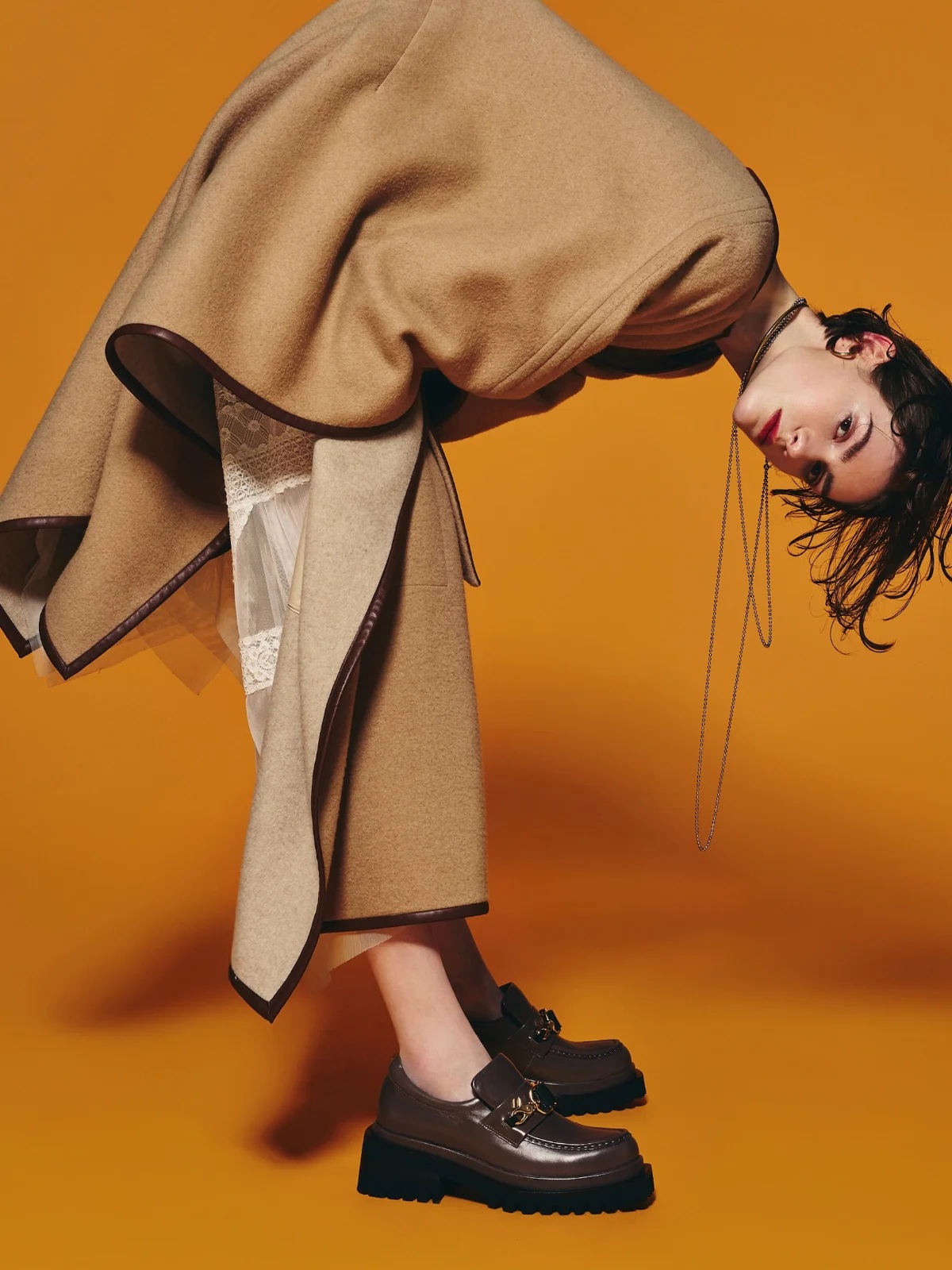 楽天市場】MANA マナ/ 551206 ダブルフックローファー 厚底ローファー