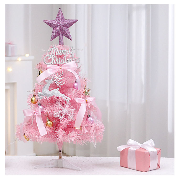 楽天市場】26点セット クリスマスツリー 卓上 ピンク 45cm 卓上ツリー