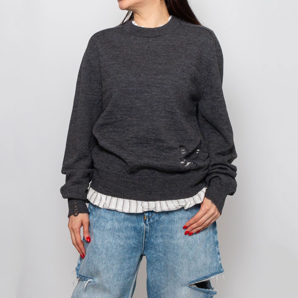 Maison Margiela(メゾン マルジェラ)SI1HA0005 ダメージ加工 クルー