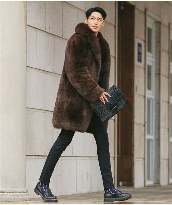 楽天市場】ファーコート メンズ 毛皮コート フォックス ロッグコート