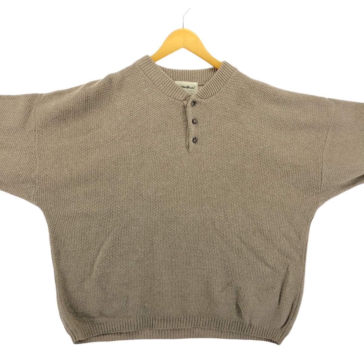 古着 90年代 エディーバウアー Eddie Bauer ヘンリーネック コットン