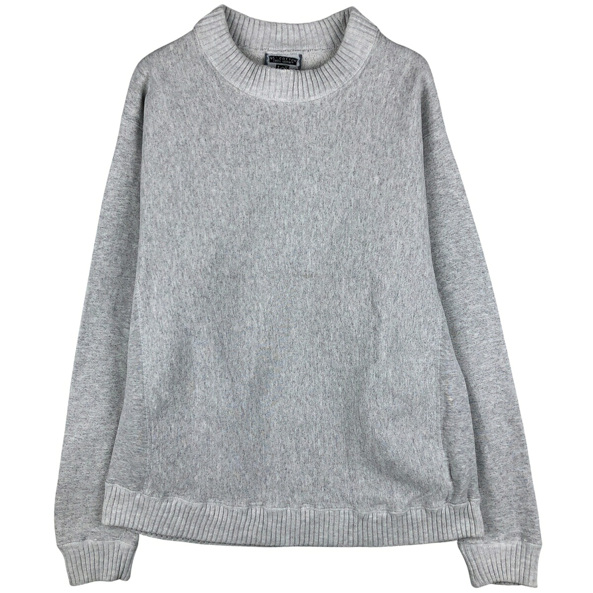 古着 90年代 リー Lee CROSS GRAIN クロスグレイン モックネック 無地