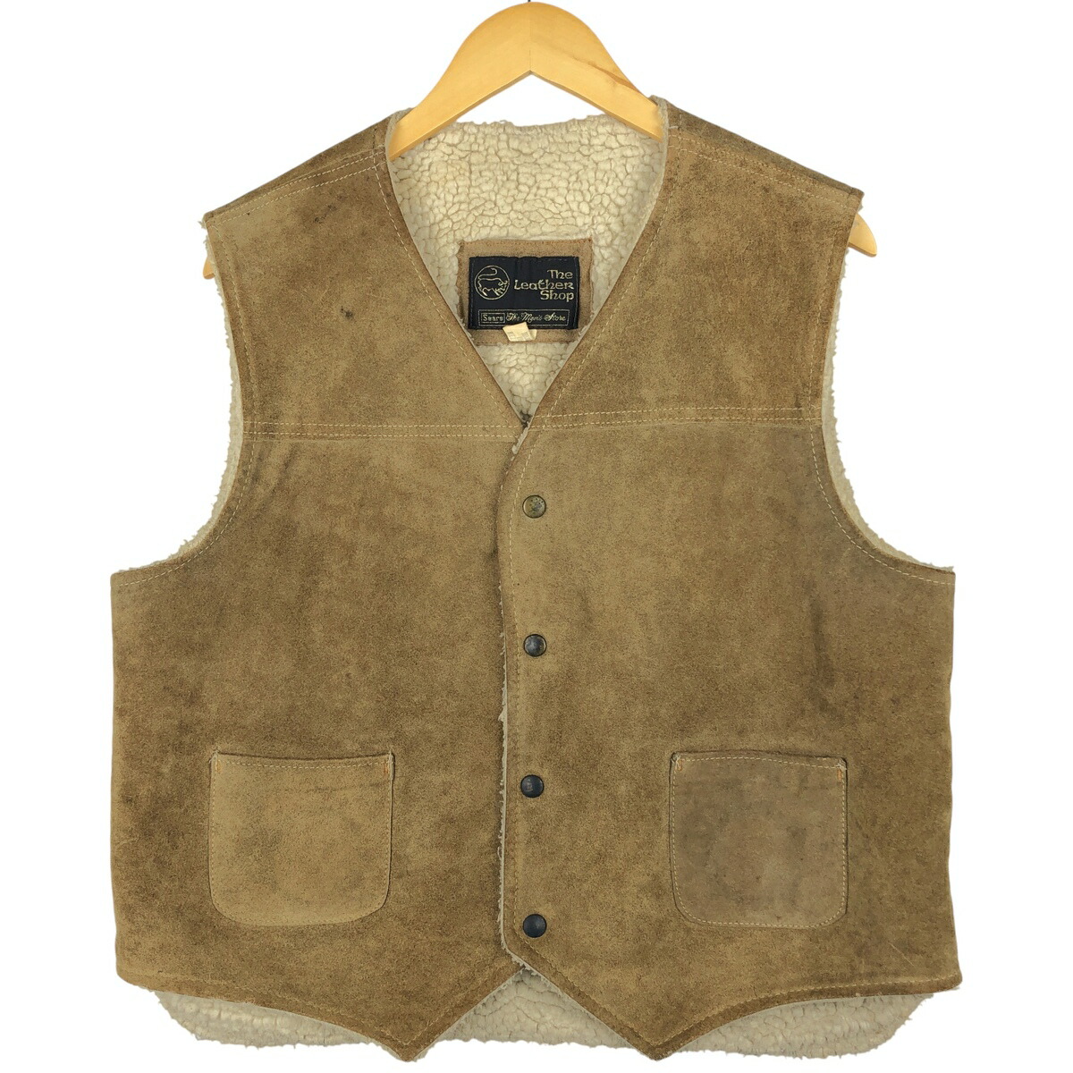 古着 70年代 シアーズ Sears THE LEARHER SHOP スエードレザーベスト