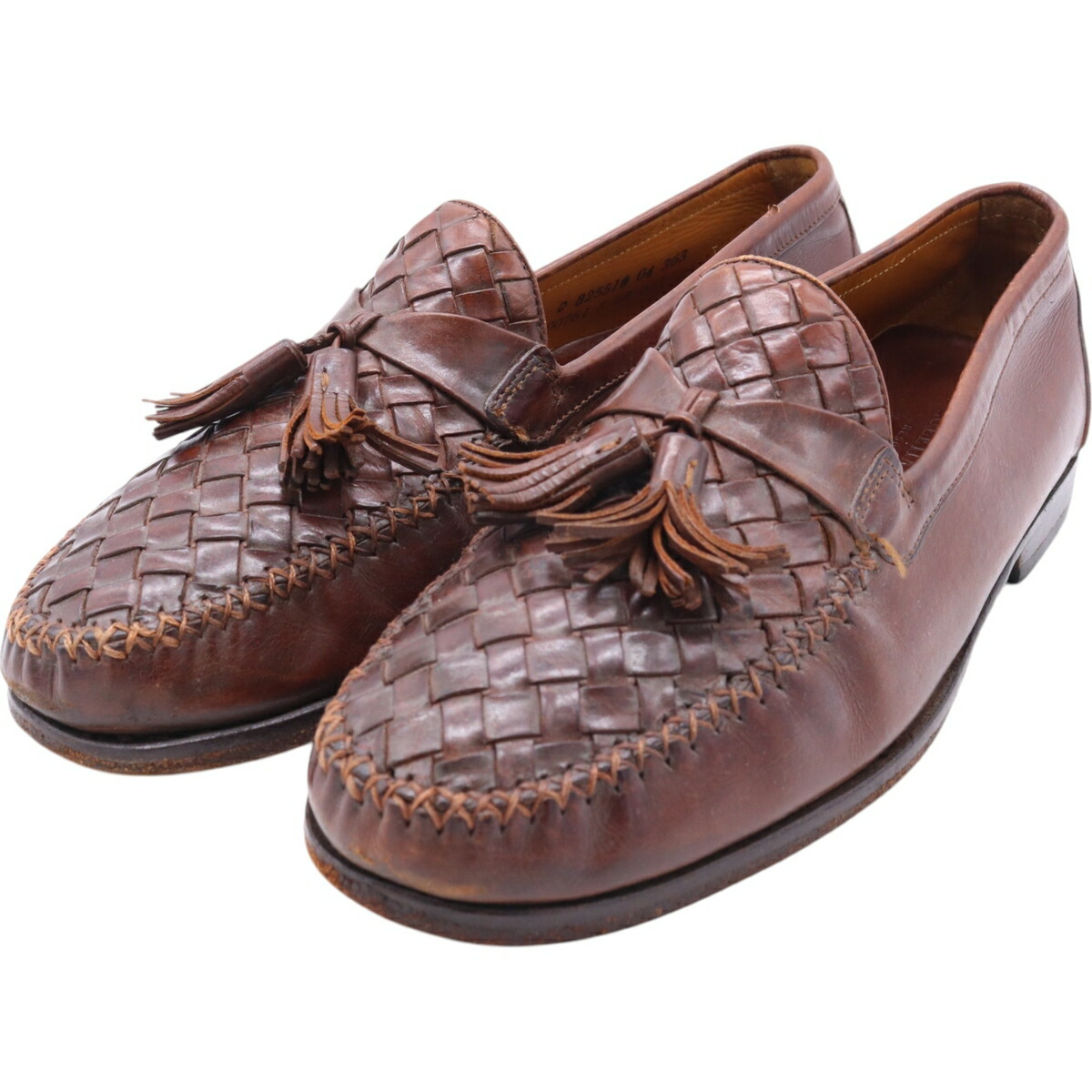 古着 コールハーン COLEHAAN RESORT 編み込み タッセルローファー 8D