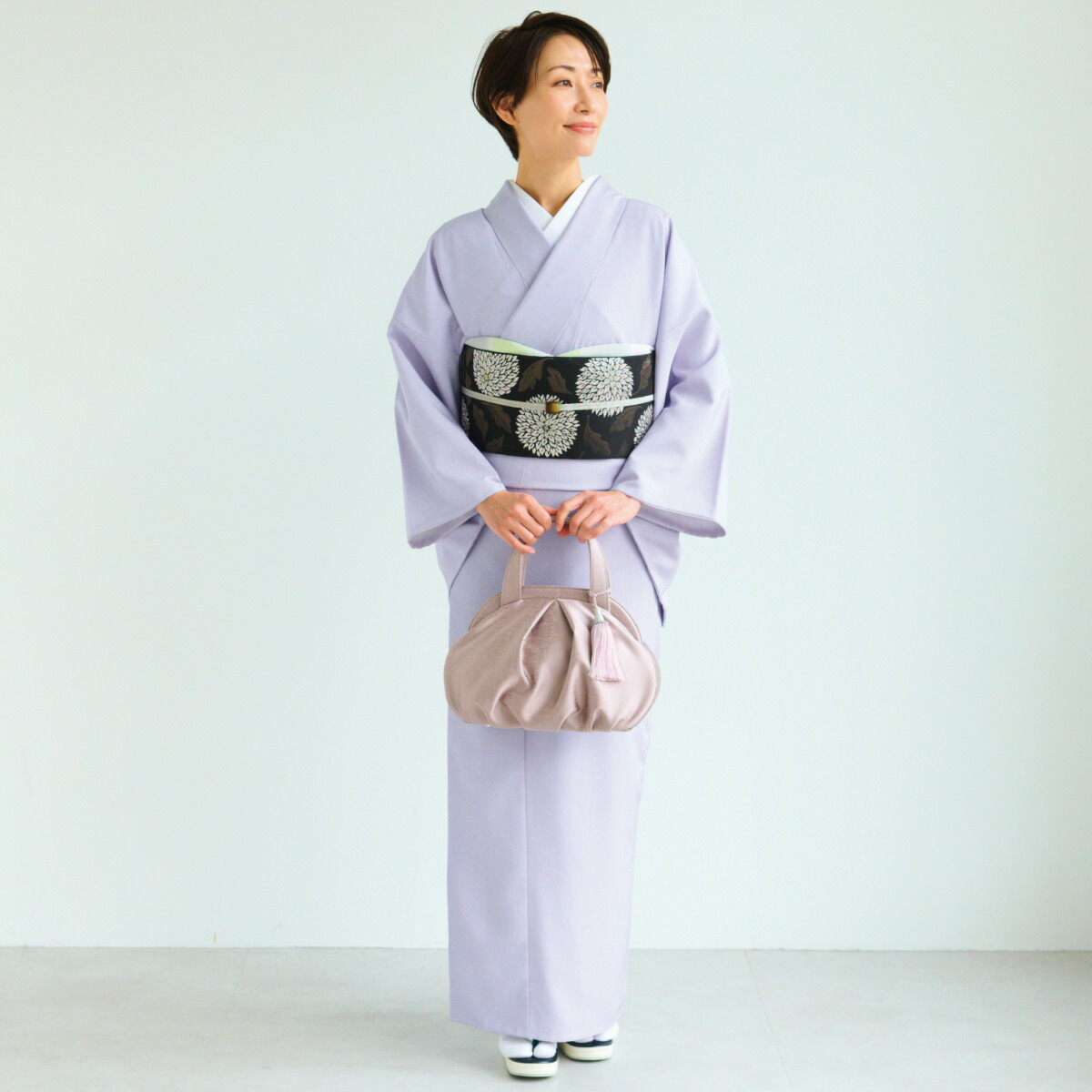 CHIKUMO-千雲-】洗える着物 東レシルック江戸小紋 鮫/青藤 袷小紋