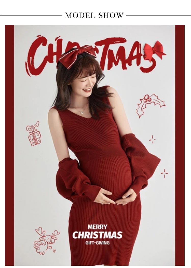 楽天市場】マタニティフォト ニットワンピース キャミソール ボレロ