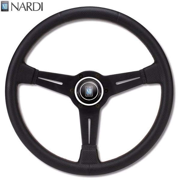 楽天市場】NARDI ナルディ N110 ブラックレザー&ブラックスポーク