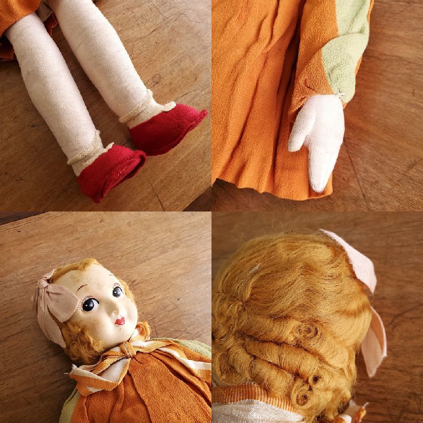 楽天市場】カーリーヘアーの足太人形 : Antique 來乎舎モダン