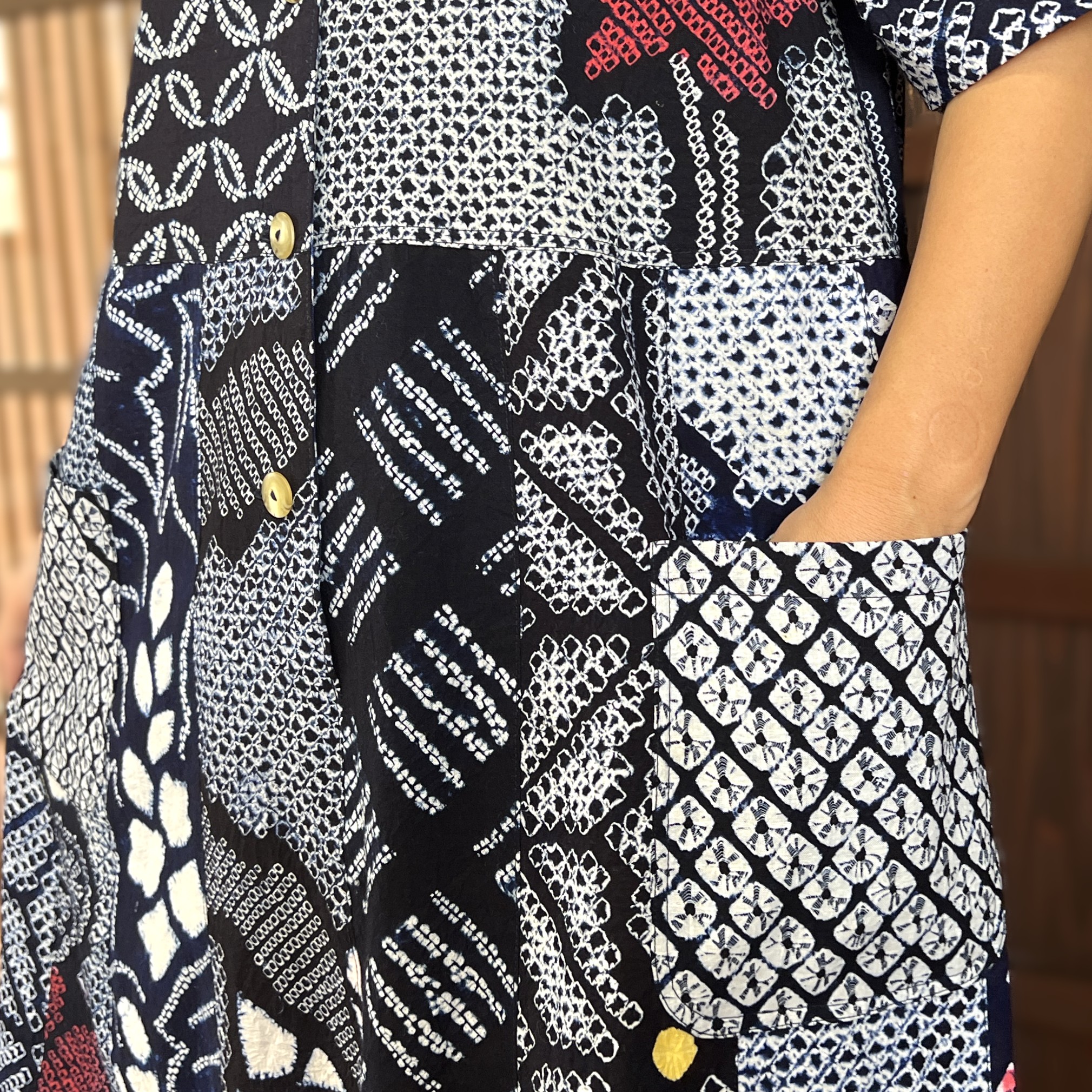 楽天市場】【有松総絞り浴衣リメイクワンピース】高木ふくえ作ロング