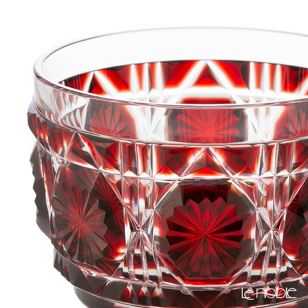 楽天市場】復元薩摩切子 猪口A／1103 八角籠目 銅赤 /// 日本酒 お猪口