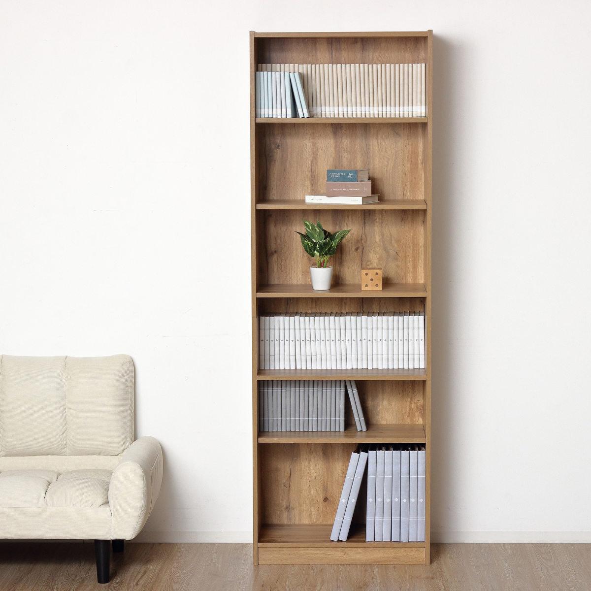 楽天市場】文庫本 本棚 幅60cm 高さ180cm 工具不要 簡単組立 （ ラック