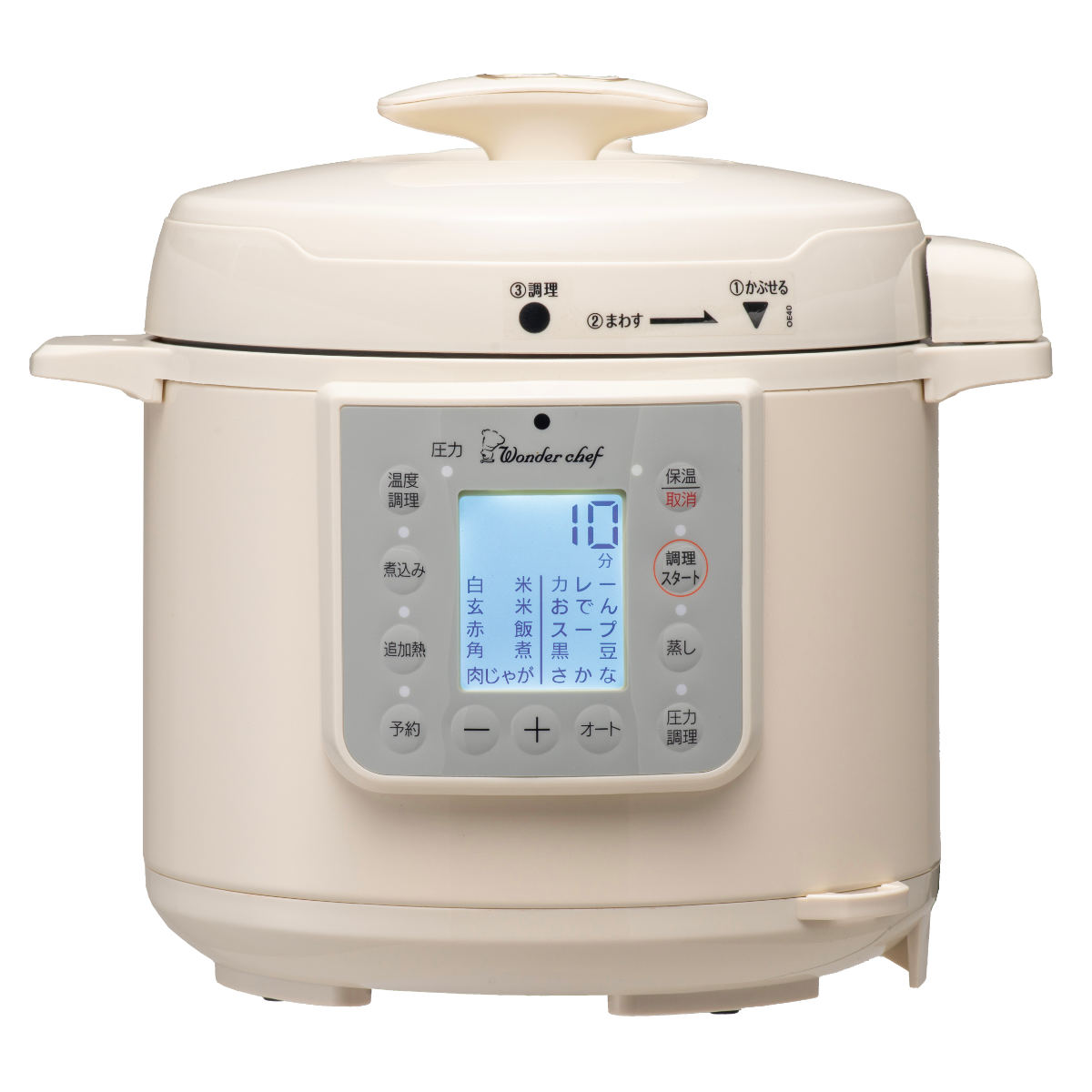 楽天市場】電気圧力鍋 4L マイコン 楽ポン ヌージュ ワンダーシェフ