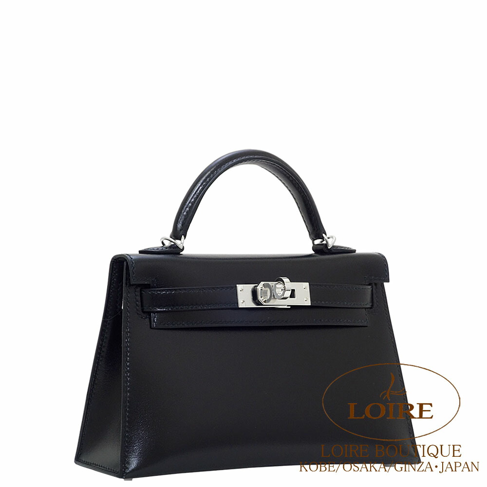 楽天市場】エルメス ケリーミニ2 クロ ボックスカーフ シルバー金具