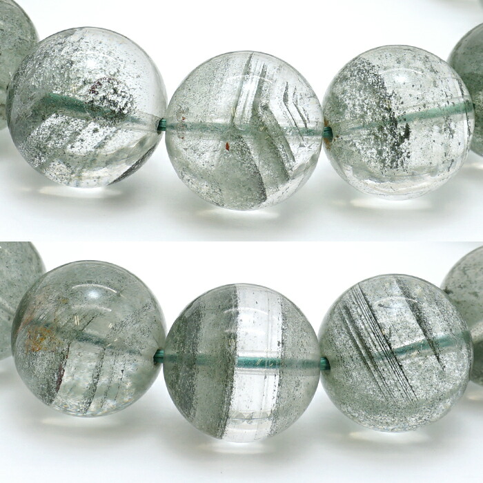 銀線水蓮花回紋緑度母天珠 スノーガーデン ムーンクオーツ 銀線水蓮花