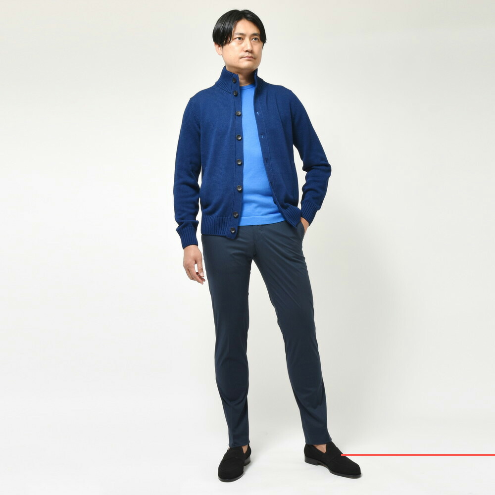 ZANONE（ザノーネ）5ゲージコットンスタンドカラーニットカーディガン