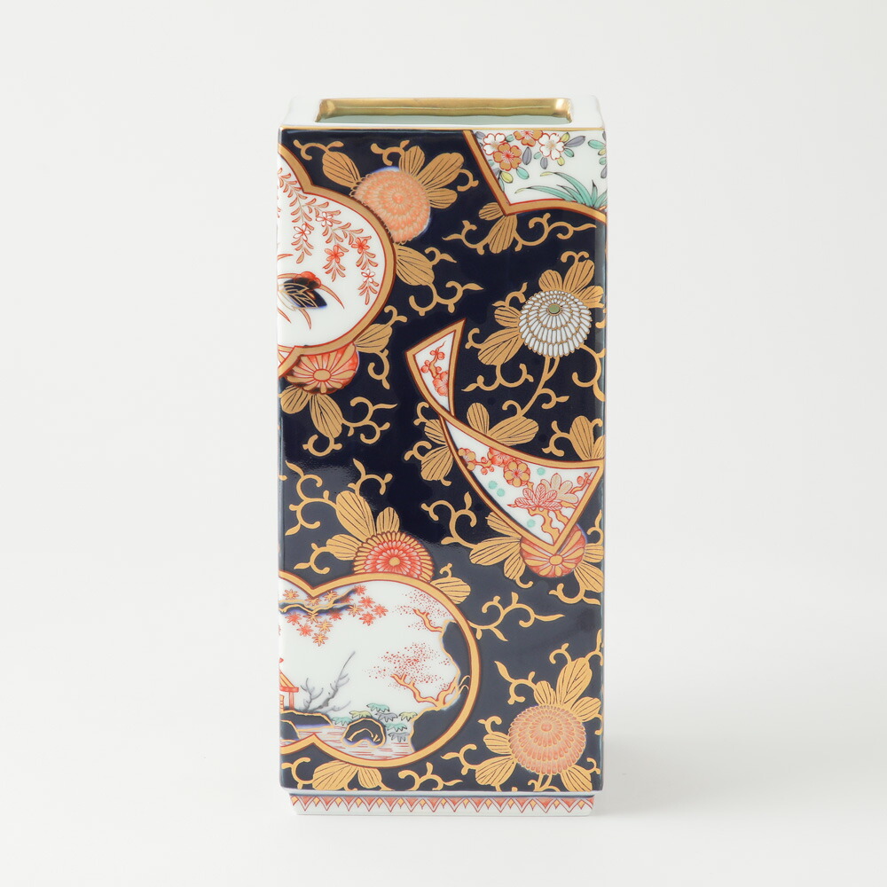 楽天市場】賞美堂 角花瓶 琳派 古伊万里 S3765 有田焼 フラワーベース