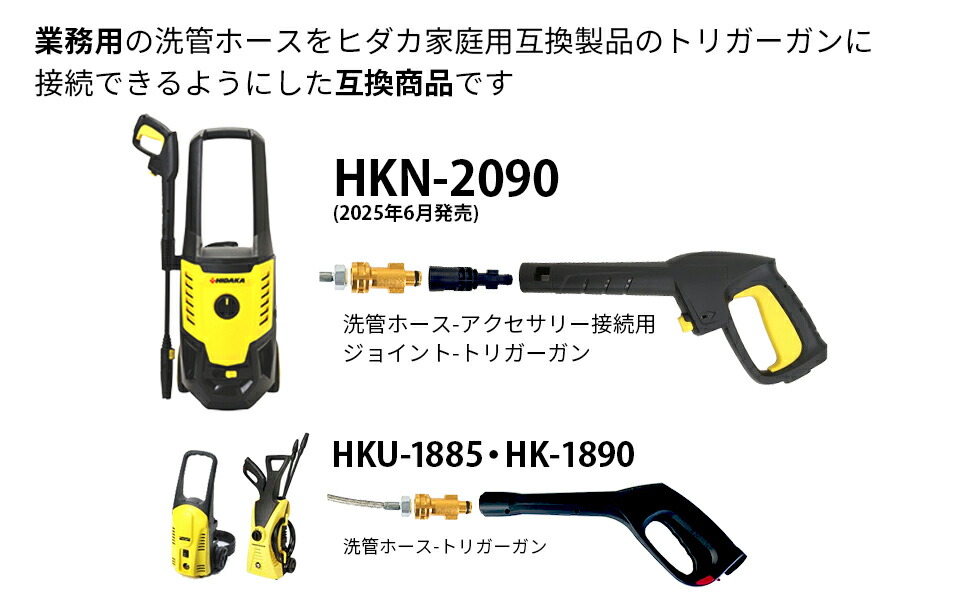 送料無料】ヒダカ家庭用高圧洗浄機互換 1.2分 ステンレス 洗管ホース