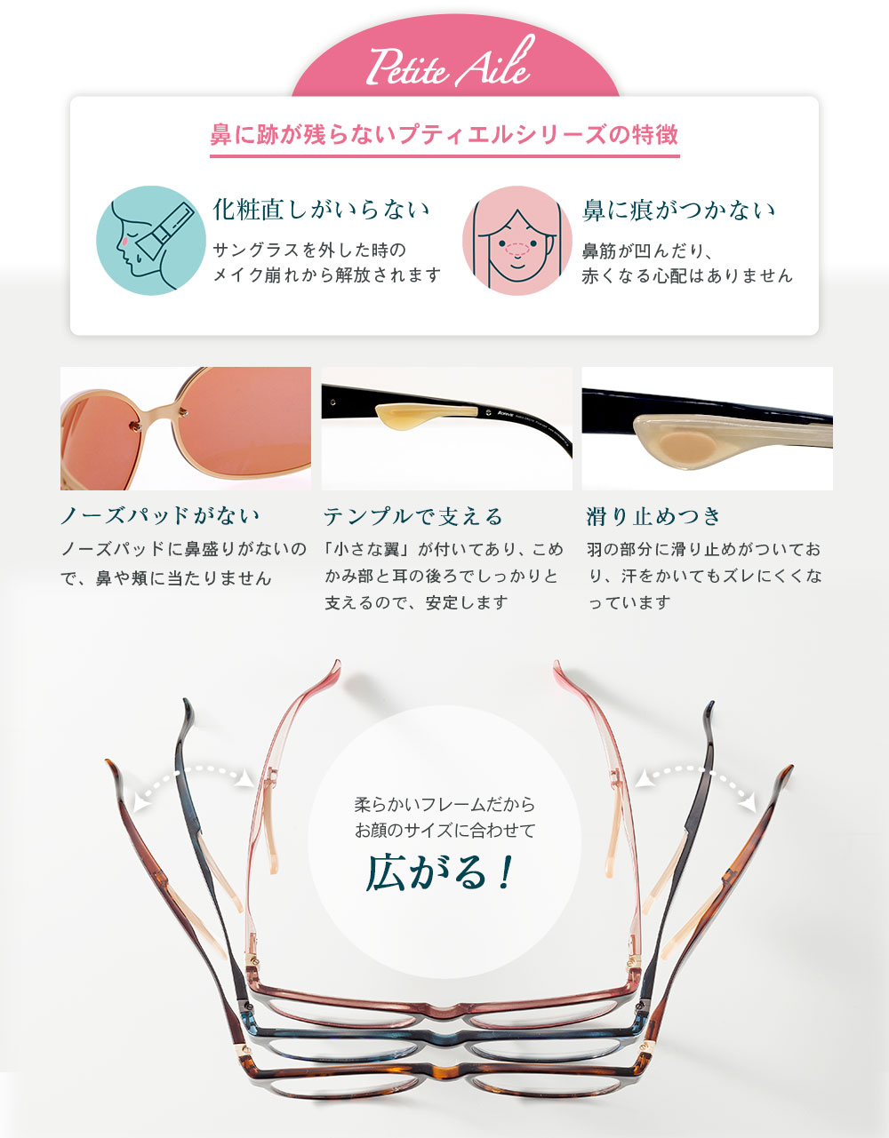 楽天市場】IZONE NEW YORK Petite Aile サングラス レディース 偏光 鼻