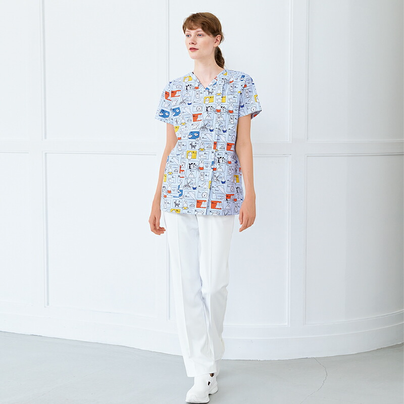 楽天市場】白衣 ミッフィー スクラブ [男女兼用] MFS-5852 Naway