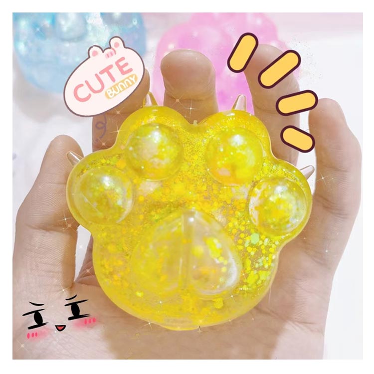 楽天市場】 4点セット スクイーズ プッシュポップ 猫の手 ファンシー