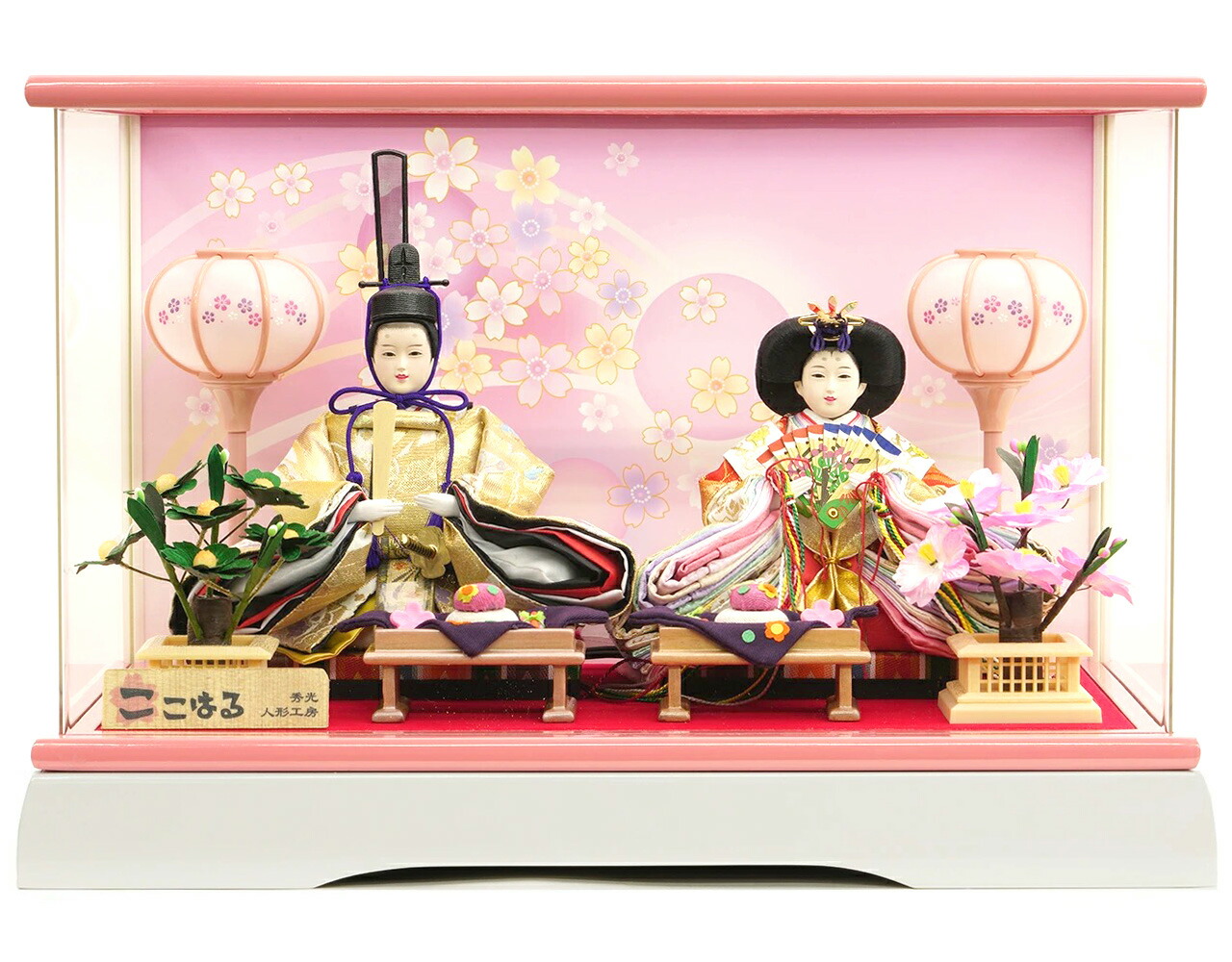 雛人形 アクリルケース飾り【P83310】【伝統的・可愛い・お洒落】お