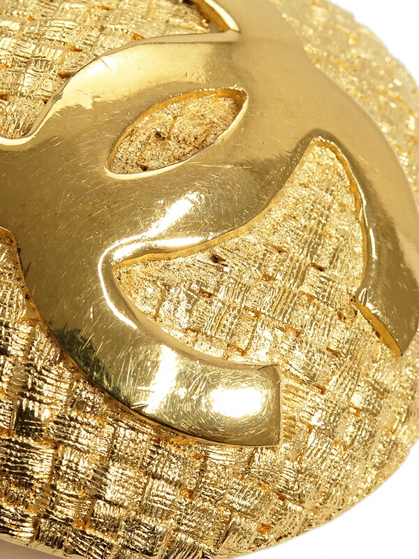 CHANEL】シャネル『ココマーク メッシュボタン ブローチ』1週間保証