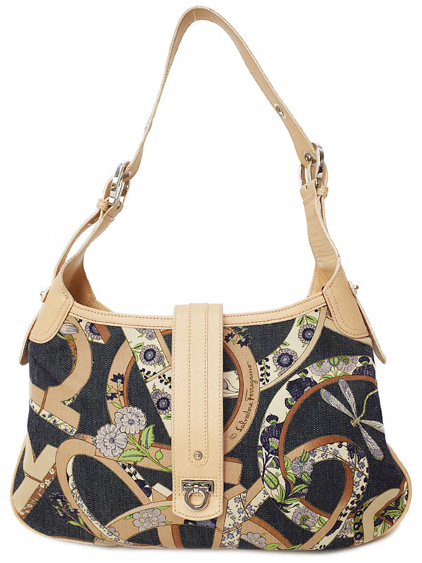 Salvatore Ferragamo】フェラガモ『ガンチーニ フラワーモチーフ