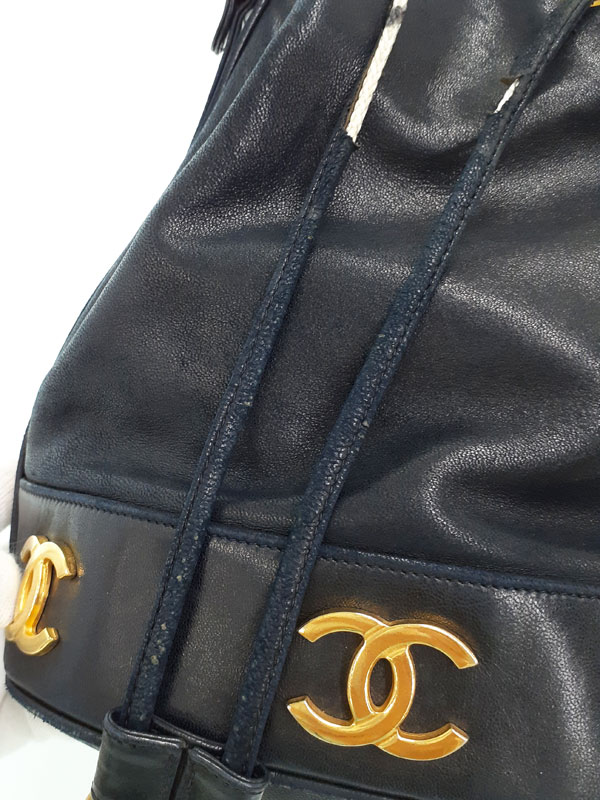 CHANEL】シャネル『トリプルココマーク 巾着型 チェーンショルダー