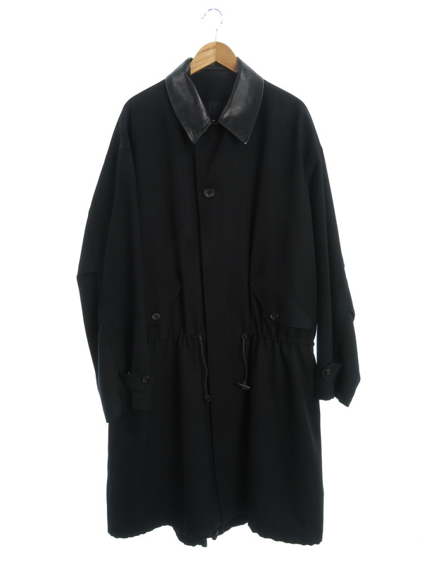 Yohji Yamamoto】【日本製】【アウター】ヨウジヤマモト『レザー切替