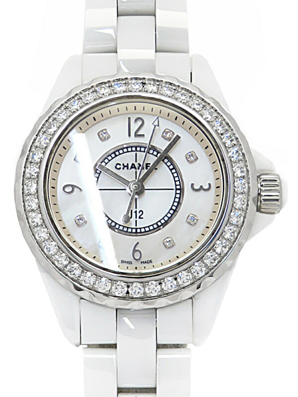 CHANEL】シャネル『J12ホワイトセラミック 29mm 8P＆ベゼルダイヤ