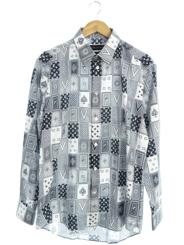 LOUIS VUITTON】ルイヴィトン『モノグラム トランプ柄 長袖シャツ