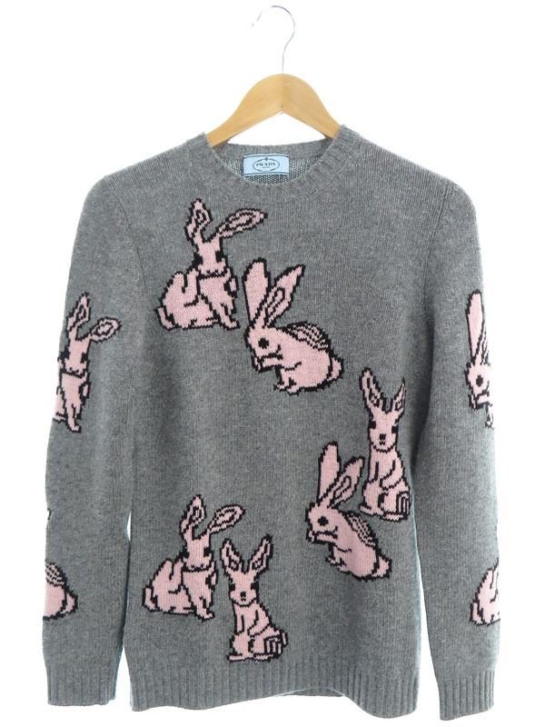 PRADA】プラダ『うさぎ ウール×カシミヤ 長袖ニット size40』P24D0O