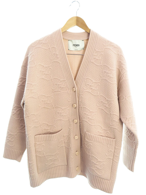 FENDI】フェンディ『カリグラフィ ロゴ カーディガン size36』FZC888