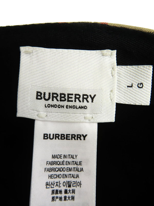 BURBERRY】バーバリー『チェック柄 キャップ sizeL G』8021444